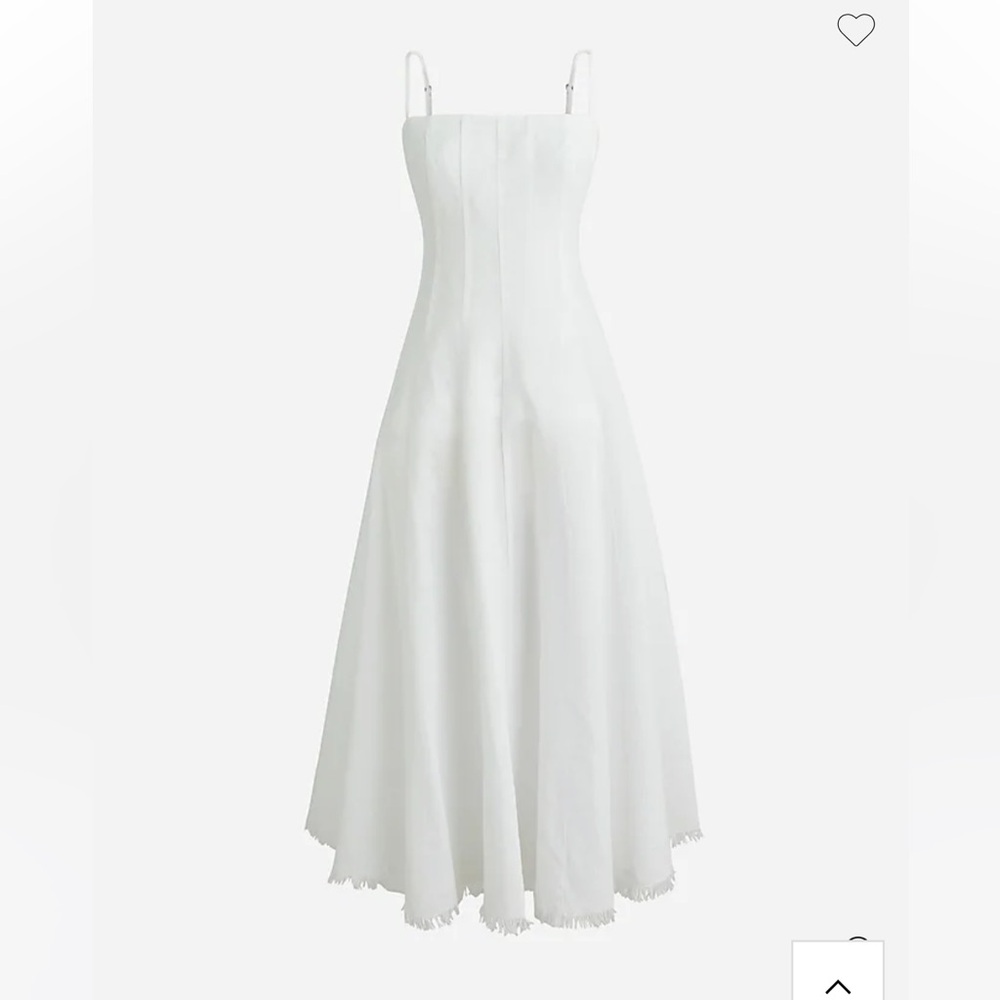 Jcrew Seamed flare midi dress in linen blend - NWT